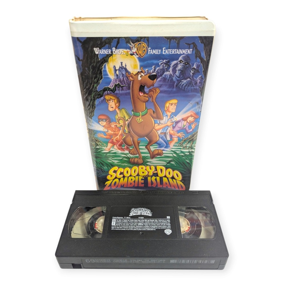 Warner Bros Scooby-Doo on Zombie Island VHS Animated Movie H1424 1998